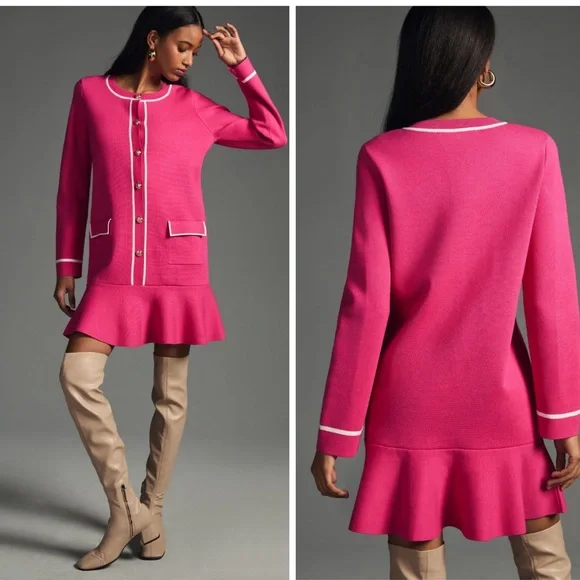 Reserved •• NWT Anthropologie Endless Rose Sweater Dress - Picture 1 of 2